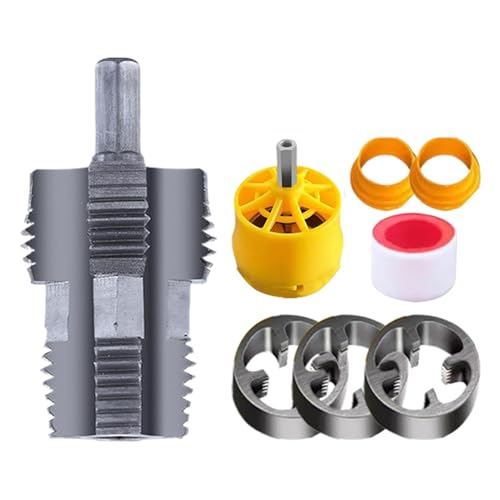 Kit Para Enhebrar Tubos De Pvc, Herramienta Reutilizable Para Enhebrar Tubos De Pvc, Abridor De Roscas Para Tubos Multifunción Con Troquel Para Taladro Y Corte Eléctrico