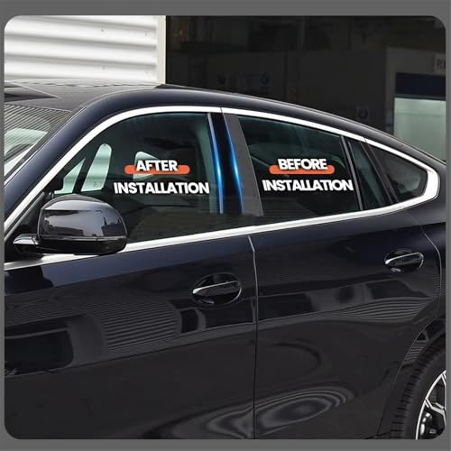 Adhesivo negro brillante para pilar de puerta Hyundai Elantra 2012-2016 con efecto espejo 4