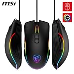 MSI Forge GM300 Gaming-Maus – 7200 DPI optischer Sensor, symmetrisch, 10 Mio. Klicks, 7 Tasten, 8 ms Latenz, RGB-LED, 118 g – kabelgebunden – Bild 3
