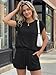 AUTOMET Womens Lounge Two 2 piece Sets Summer Spring Cruise Outfits 2026 Matching Beach Vacation Clothes Travel Sweatsuits Sweat Casual Romper Shorts Fashion Trendy Clothing Loungewear Black XL