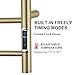 BLARALA Heated Towel Racks for Bathroom, Wall Mounted Electric Towel Warmer Racks with Timer & Temperature Control,Heater for Bathroom, Brushed (Round-Brushed Gold, 4 Bars)