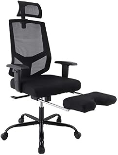 Office Chair Mesh Executive Chair Adjustable Armrest/Headrest Rotating Chair with Footrest Lounge Chair