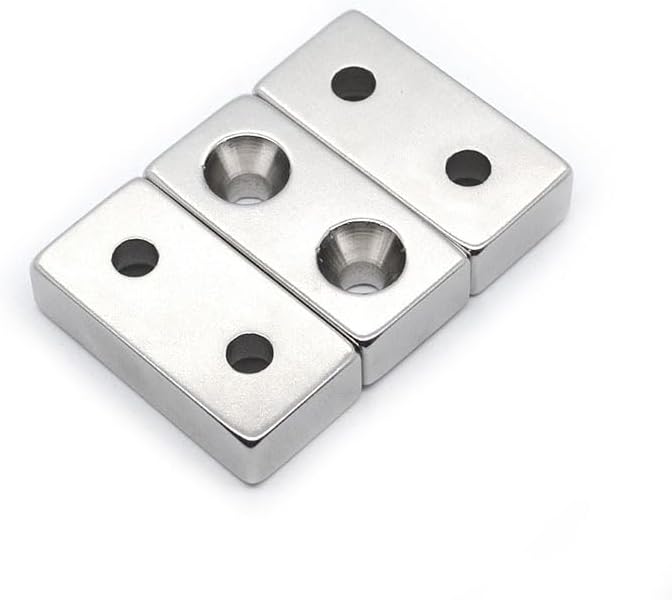 5/10/20pcs 40x20x5-5 Quadrate Neodymium Double Hole 5mm Magnetic Rare Earth 40 * 20 * 5-5 magnet(15pcs)