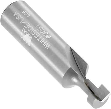 Whiteside 3053 Keyhole Router Bit 1/2 Inch Large Diameter, 5/16 Inch Small Diameter, 7/16 Inch Cutting Length, 1/2 Inch Shank, 2-1/8 Inch Overall Length