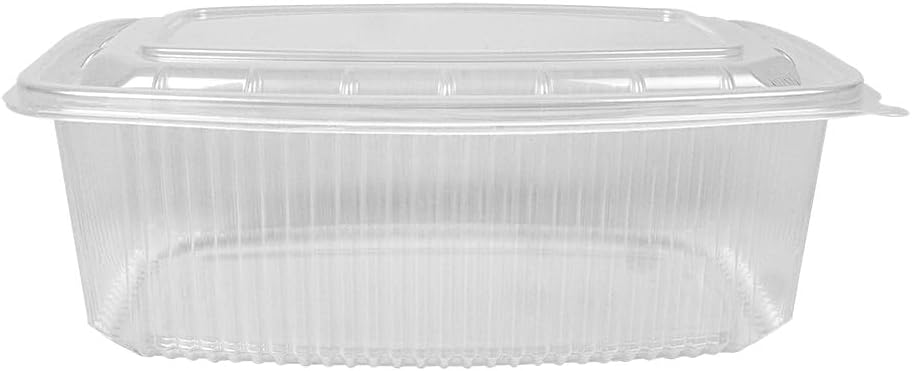 Garcia de Pou 50 Units – Container with Hinged Lid 2000 ml 23.3 x 17.8 x 7.9 cm Transparent PP