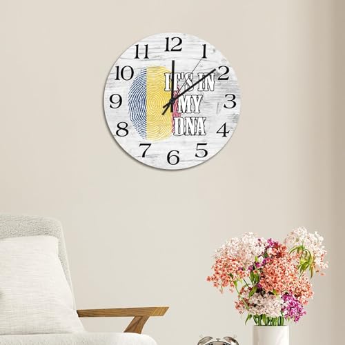 Horloge murale drapeau du Tchad en bois, idee cadeau originale deco maison