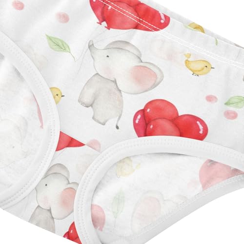Cotton Girls Underwear Toddler Cute Elephants Red Balloons White Cute Panties Girl Flower Undies Kids Briefs 2t4
