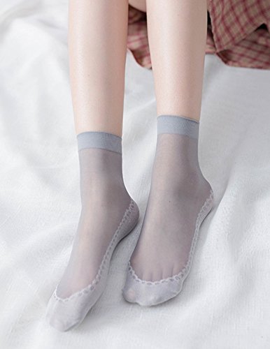 Image of Women's 10 Pairs Silky Thin Nylon Short Ankle Socks
