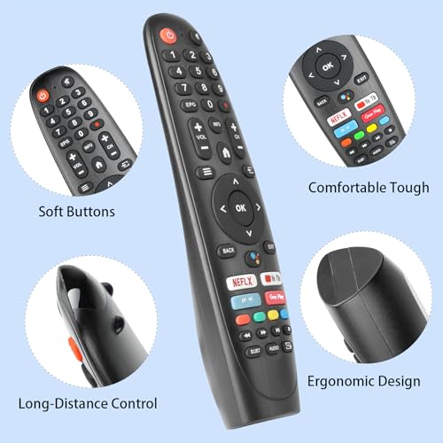 Télécommande TV boutons Netflix PrimeVideo YouTube pour EC32V2HA