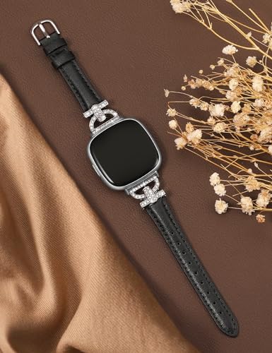 TOYOUTHS Genuine Leather Straps Compatible with Fitbit Versa 3/Versa 4/Sense 2/Sense - Image 4