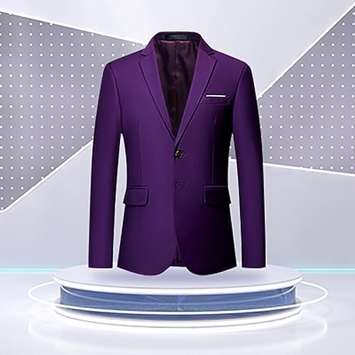 Men's Slim Fit Casual One Button Suit Blazer Jacket Sport Coat Suit Blazer Daily Lightweight Jackets Business Blazer2