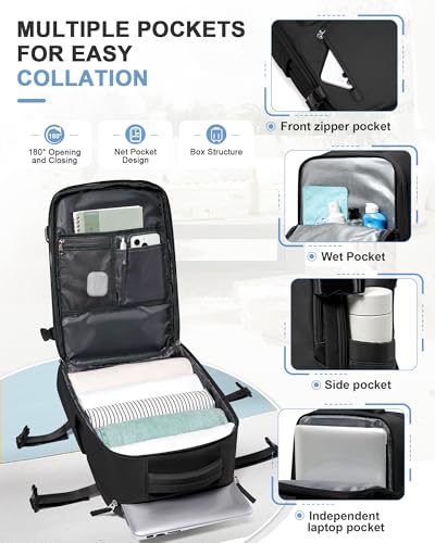 VGCUB Mochila grande de viagem, trabalho, negócios, bolsa de viagem aprovada para laptop para mulher
