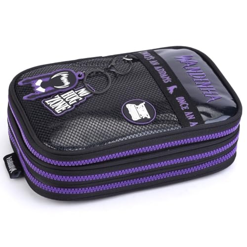 Estojo Box Escolar Infantil Holográfico Wandinha PRETO