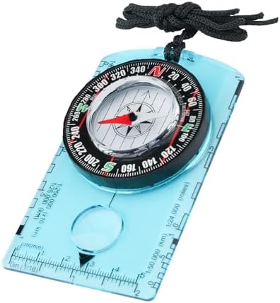 Orienteering Compass, Wilderness Survival Compass for Kids- Magnetic Gear Set Navigation Map- Backpacking Camping Hunting Survival