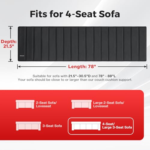 Comfyanno Couch Cushion Support Board, Repairs Sagging 4-Seat Sofa, Ready to Use, 21.5" x 78", Heavy-Duty Solid Wood Board, Safe Corner, Sinking Couch & Sofa Fix Saver by Comfyanno - Image 5