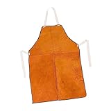 LOUYENOUS 1pc Apron Leather Apron Carpenters Apron Women Coat Blacksmith Apron Mens Coats Thicken Electric Welding Clothing Welding Leather Coat Protective Clothing Apron Clothing Tool Bib