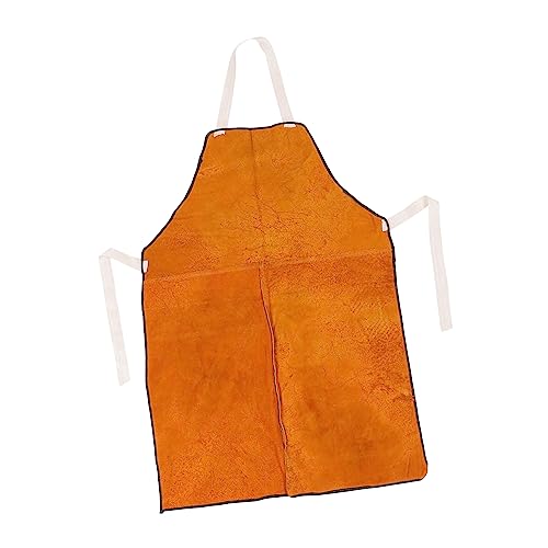 LOUYENOUS 1pc Apron Leather Apron Carpenters Apron Women Coat Blacksmith Apron Mens Coats Thicken Electric Welding Clothing Welding Leather Coat Protective Clothing Apron Clothing Tool Bib