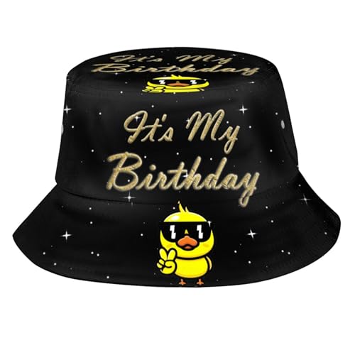 Image of Funny Duck Bucket Hat Fisherman Hat Beach Travel Sun Hat Outdoor Cap for Unisex Men Women