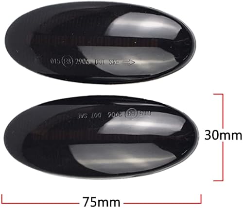 Miniatura 7 de Hacreyatu Para Nissan Qashqai J10 X-trail T31 Cube Juke Leaf Micra Micra K13 Note E11 Dynamic Auto LED Side Marker Luz de señal de giro transparente