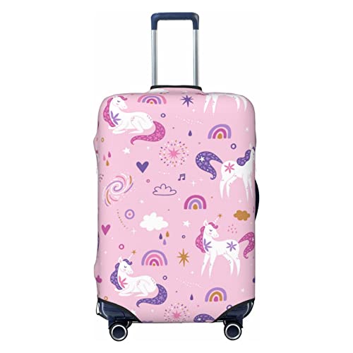 Highly Elastic Spandex Suitcase Cover Luggage Cover Protector Small Fits 18 to 21 Inch Girly Cute Unicorns Rainbows Clouds & Stars Prints