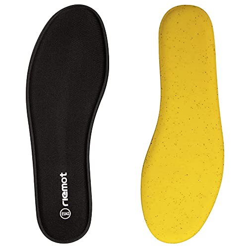 Image of riemot Memory Foam Insoles for Men, Comfort Cushioning Shoe Inserts, Super Soft Replacement Innersoles for Sneakers Slippers Boots, Breathable Full Length Shoe Insoles Black EU 42, 11 Women /9 Men