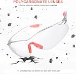 12Pcs Clear Safety Glasses Eye Protection, Safety Glasses for Men & Women, Clear Eye Protection Glasses Protective Glasses, Goggles with Nose and Ear Grips for Work