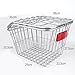 Aymzbd Rear Bike Basket Biking Rack Basket Sturdy IRO Bicycle Basket Bicycle Cargo Rack for Riding Accessories Mountain Road Bikes, Silver with Lid