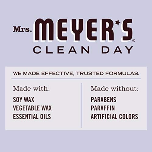 Miniatura 4 de - Mrs. Meyer's Clean Day - Paquete de velas aromáticas de soja para aromaterapia, 35 horas de tiempo de combustión, hechas con cera de soja, aroma