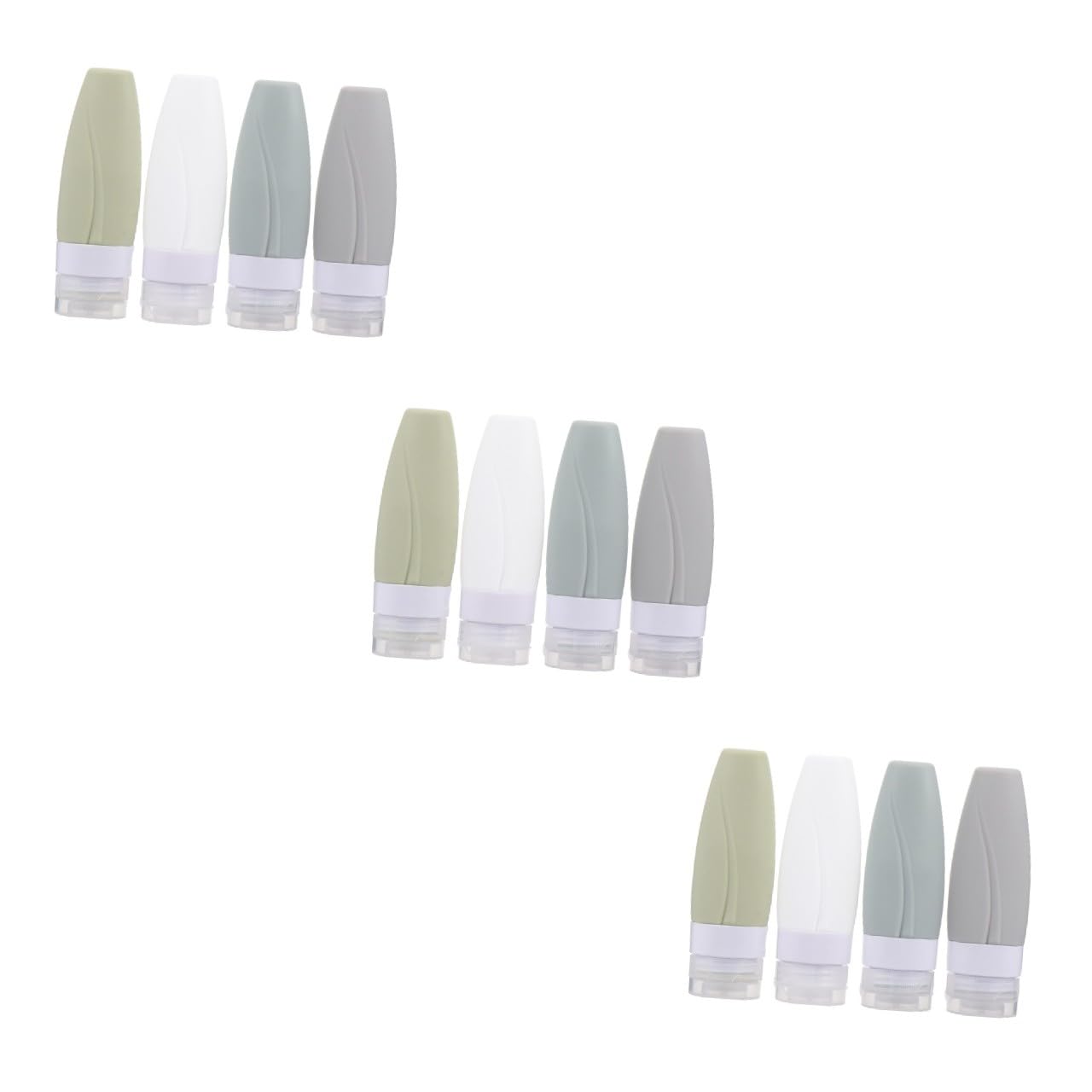 DOITOOL 12stücke Silikon Reiseflaschen Nachfüllbare Flaschen Für Lotionen Quetschflaschen Für Reisen - Lebensmittelechtem Silikon Für Kosmetik Und Pflegeprodukte