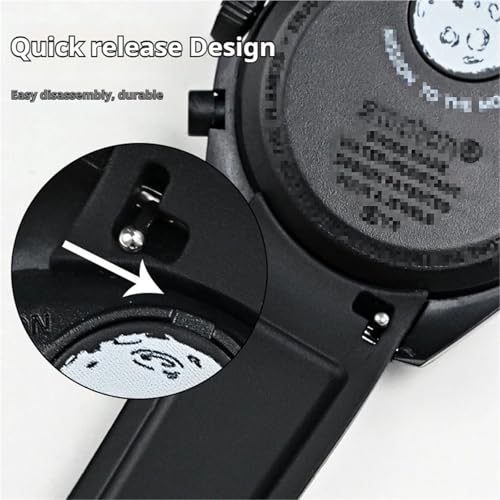 Bracelet montre 20mm incurvé en caoutchouc premium duré - 4