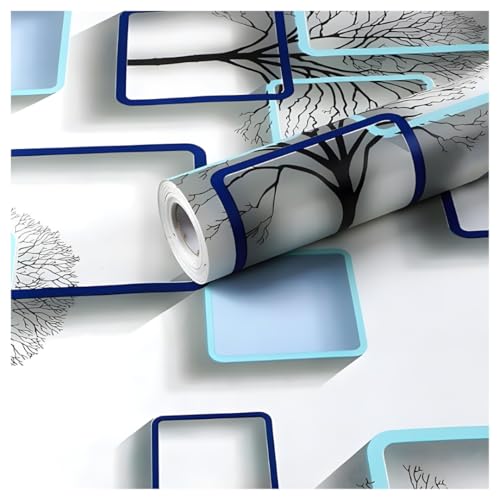 Image of Self Adhesive Decorative Peel Stick Waterproof Wallpaper Wall Decor Removable Wall Paper for Living Room Hall Decoration PVC Vinyl DIY Contact Paper 45x304cm (Geomatric)