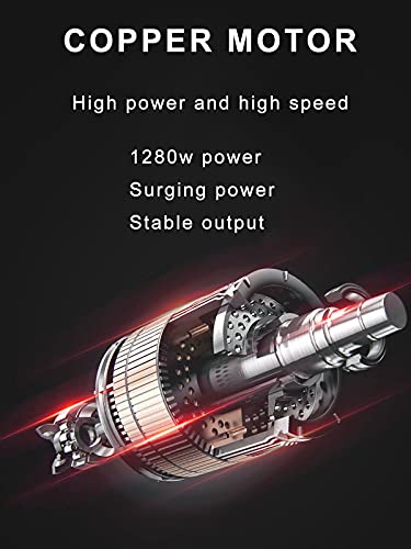 1250W Drywall Sander, Lange Handgreep Wandschuurmachine Met Automatisch Vacuümsysteem, 6 Variabele Snelheid 800-1900 Tpm… - Afbeelding 4