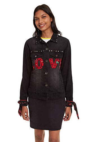 Desigual Veste en jean Love Heart denim haut de gamme