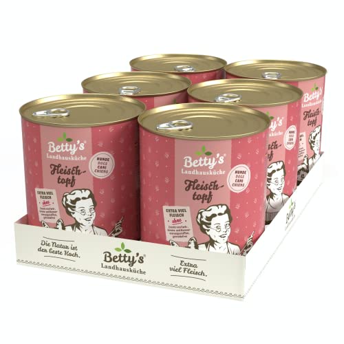 Produktbild von Betty's Landhausküche Hundefutter Fleischtopf All Meat - 6 x 800 g