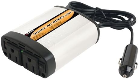 Wagan 2402-5 Smart AC 200W Inverter with 5V 2.1Amps. USB Power Port
