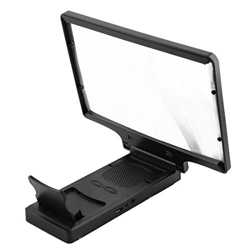 Ruilogod �܂肽���ݎ��|�[�^�u���C���X�s�[�J�[�g�勾3D���[�r�[�X�N���[��HD�A���v �g�ѓd�b�p �u���b�N