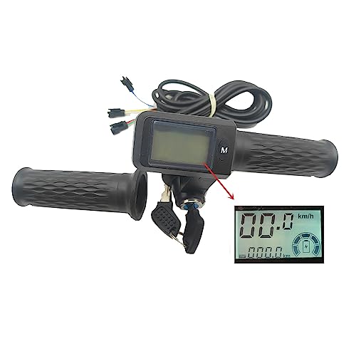 ChongXiao Electric Scooter Throttle E-Bike Speed Control Throttle Accelerator Can Speed Mileage Display 36V 48V 60V 72V Universal