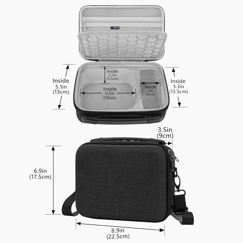 Image of GEEKRIA Desktop Computer Hard Travel Case, Compatible with Apple 2026 Mac mini M5 / 2024 Mac mini M4 / M4 Pro Travel Carrying Bag, Fit for Magic Mouse, Trackpad and Accessories (Dark Gray)