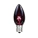 Novelty Lights, Inc. C9-7-BLB Outdoor Patio Party Christmas Replacement Bulbs, Black Light Purple (Very Dark Purple), 25 Pack