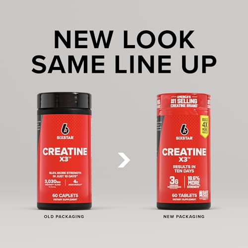 Six Star Creatine Pills, X3 (60 Caplets) - Creatine for Women & Men - Creatine Capsules Support Muscle Strength - Pre & Post Workout Creatine Supplement for Muscle Recovery & Building - 20 Servings - Image 2