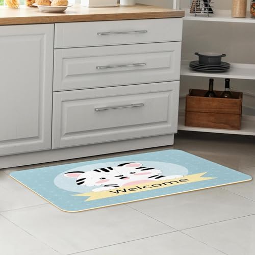Alfombrillas de cocina VAPOKF con diseño de tigre pack de 2 alfombras lavables y antideslizantes 7