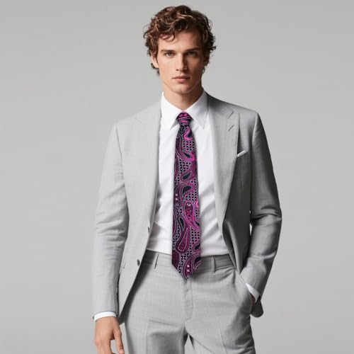 Image of DiBanGu Mens Paisley Tie Set Silk Woven Jacquard Necktie and Pocket Square Cufflinks Gift Set for Wedding Bussiness