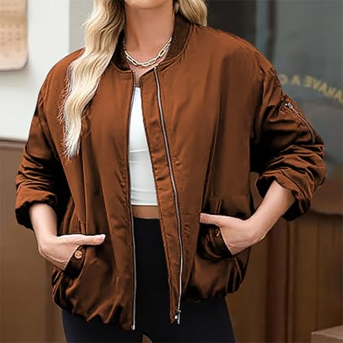 Womens Down Jackets Outfit for Women Long Sleeve Cropped Basic Winter Fall Coats 2025 Y2K4