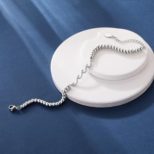 Gift for Daughter Sister Bestie Friends Mom The Waves of Life We've Through Together Wave Bracelet Women Birthday Retirement Insprational Gifts for Her4