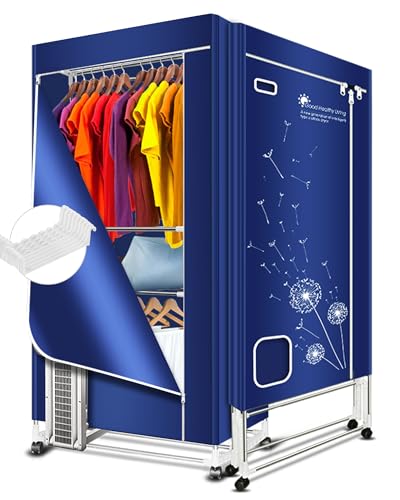KASYDoFF Heated Clothes Airer, 1600W-1.7 Meter Electric Clothes Dryer (Anion) with 360 Mins Timer, 3-Tier Foldable Electric Airer Clothes Dryer Rack with 12 Hangers for Indoor, Apartment,RV