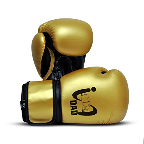 I Boxing Dad - Kids Boxing Gloves Mma Boxing Muay Thai Bag Work (Gold, 4 Oz) #TOP2