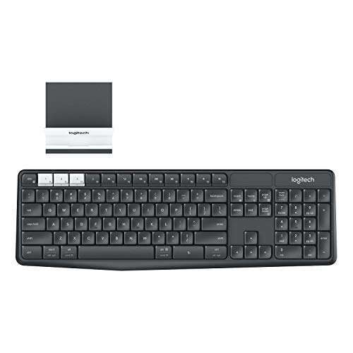 Logitech K375s Keyboard - Wireless Connectivity - Bluetooth/RF - Graphite, Off White #1