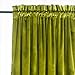 Roslynwood Olive Green Velvet Curtain 84 inch Long - Curtains Block Light Thermal Insulated Rod Pocket Window Drapes Set for Bedroom/Living Room, Olive Green, W52 x L84 inch, 2 Panels