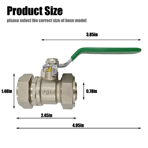 Delixike 2pack New M8039 Fits For MaxLine RapidAir 3/4\" In Line Ball Valve For 3/4\" Max Line Air Tubing - Thumbnail 3
