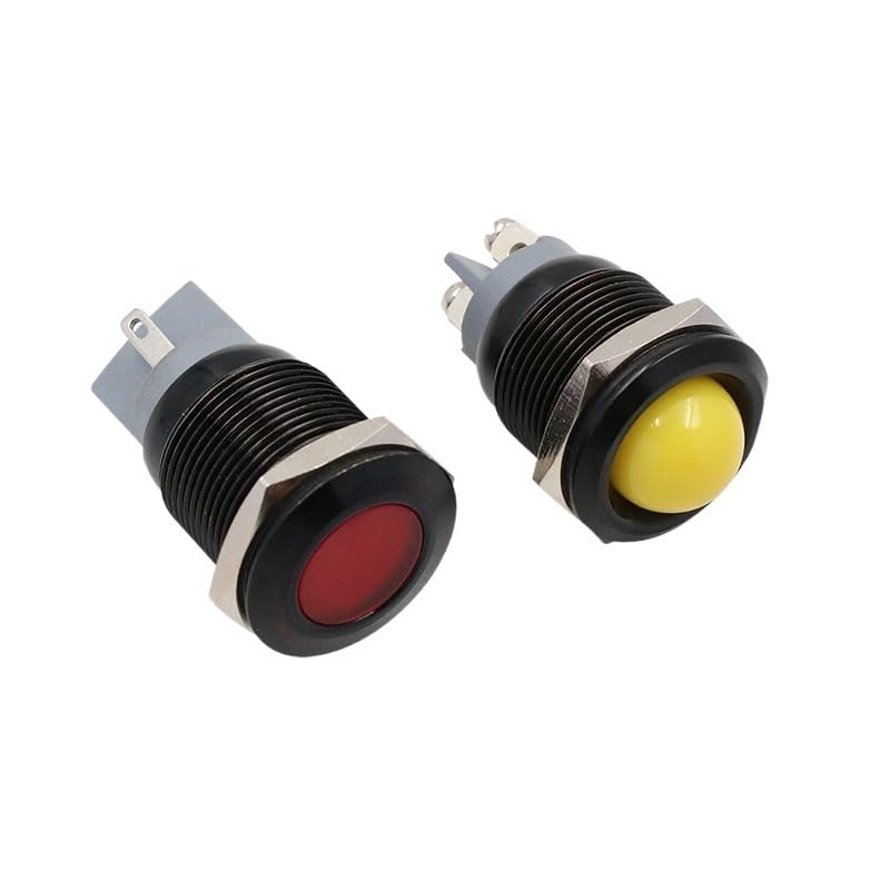 Voyant LED étanche IP67 en métal blanc 12V 22mm pour signalisation industrielle
